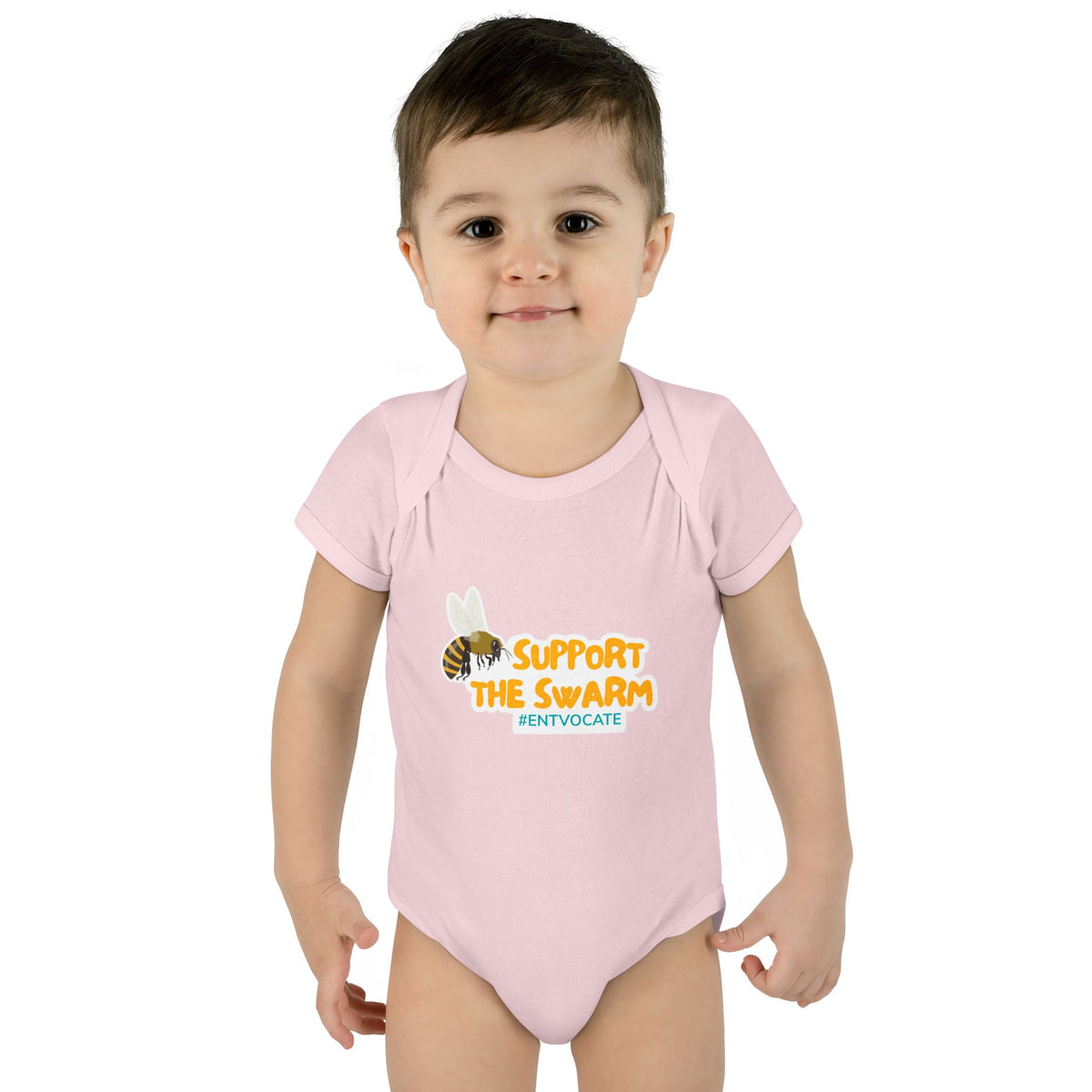 Support the Swarm Baby Onesie