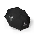 Black Patterned Travel Umbrella with Logo