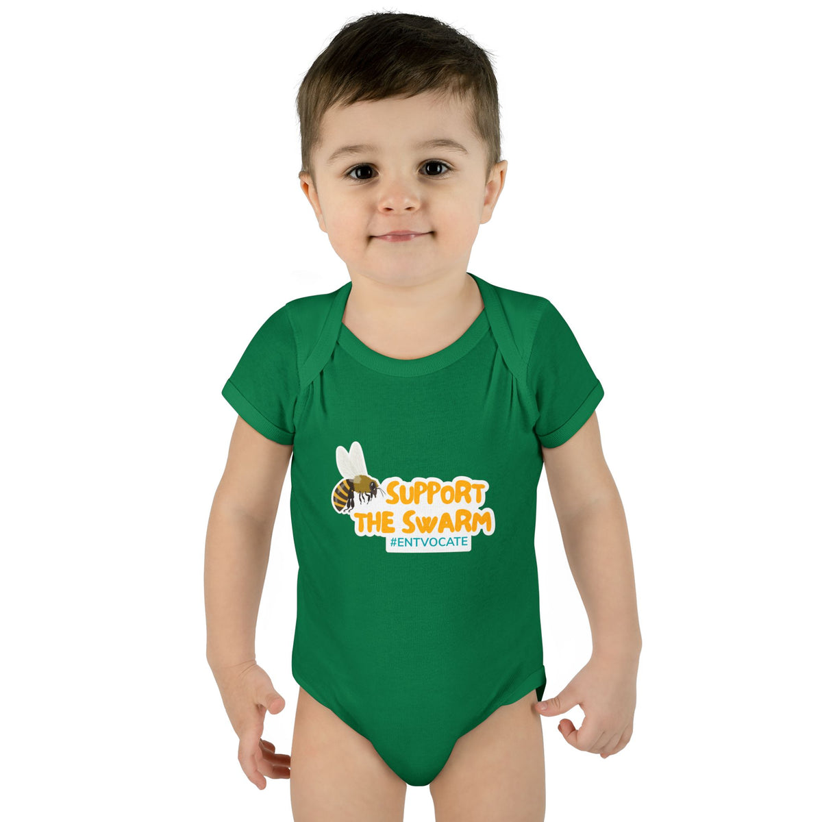 Support the Swarm Baby Onesie