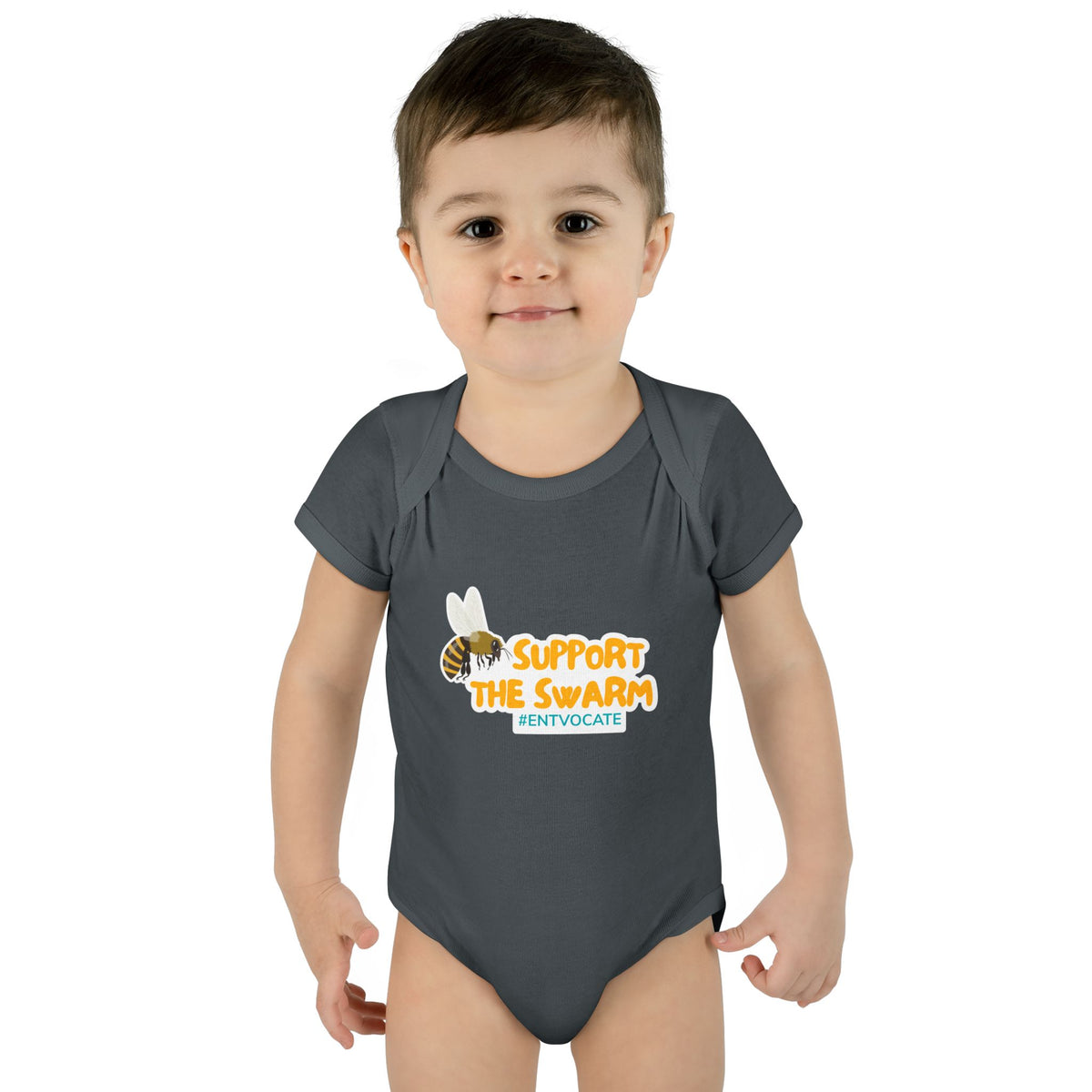 Support the Swarm Baby Onesie