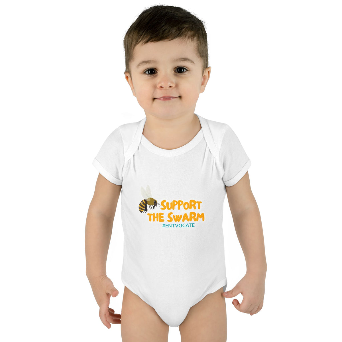Support the Swarm Baby Onesie