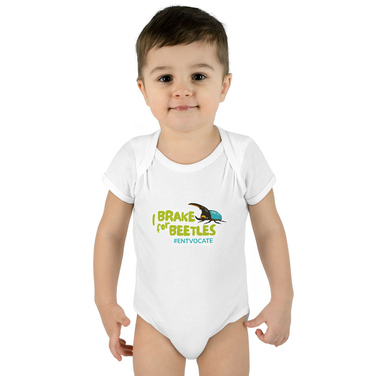 "I Brake for Beetles" Baby Onesie