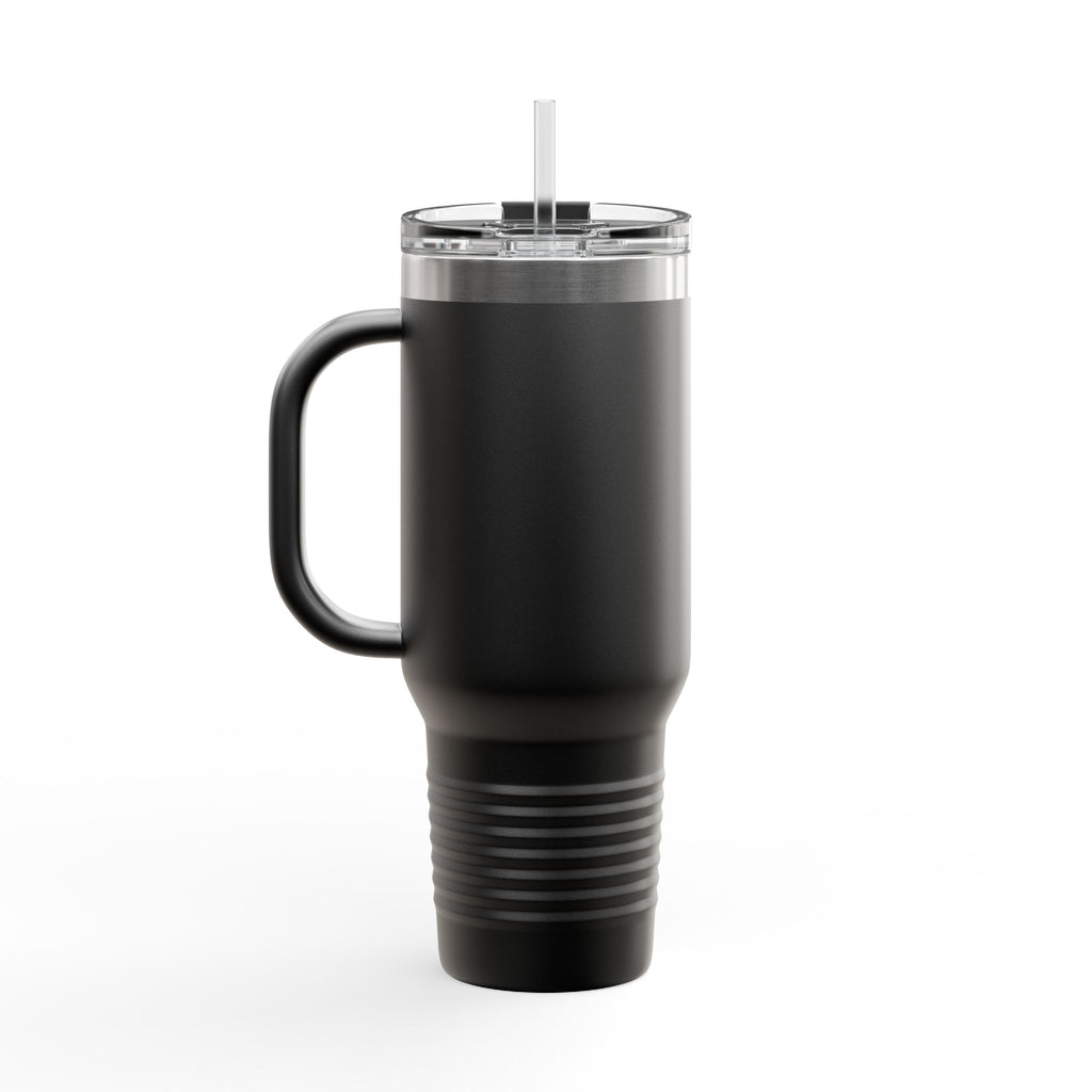 40oz Insulated Travel Mug with Lid & Straw — Entomological Society Logo
