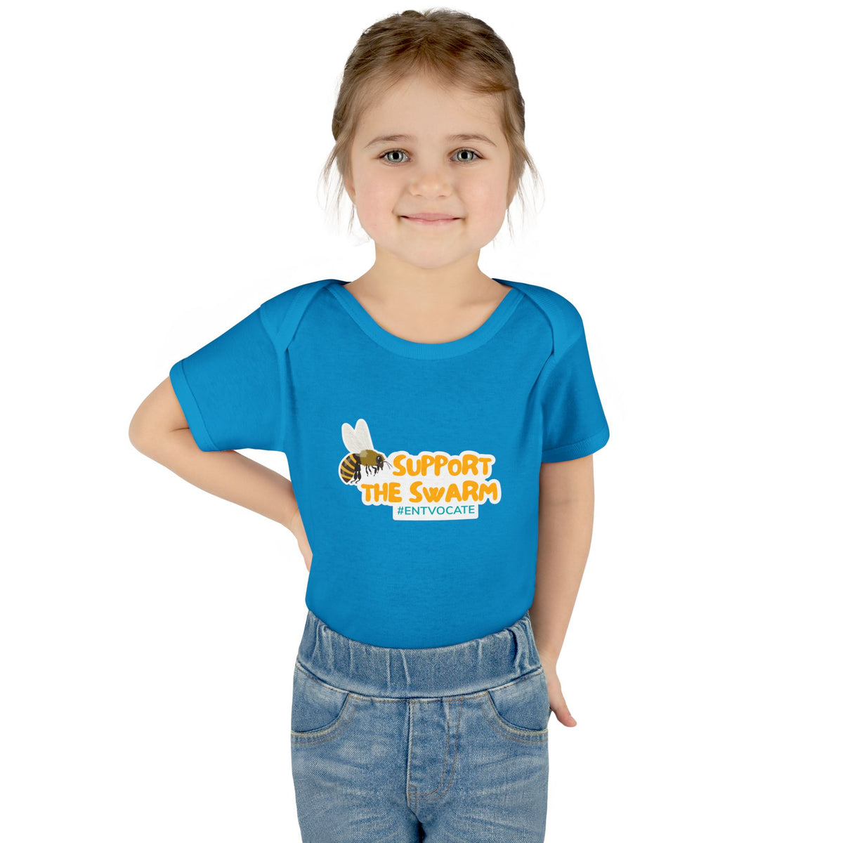 Support the Swarm Baby Onesie