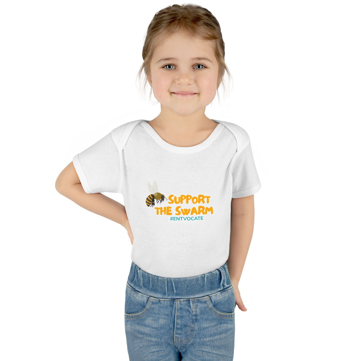 Support the Swarm Baby Onesie