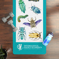 Entomology Insect Illustration Rubber Yoga Mat