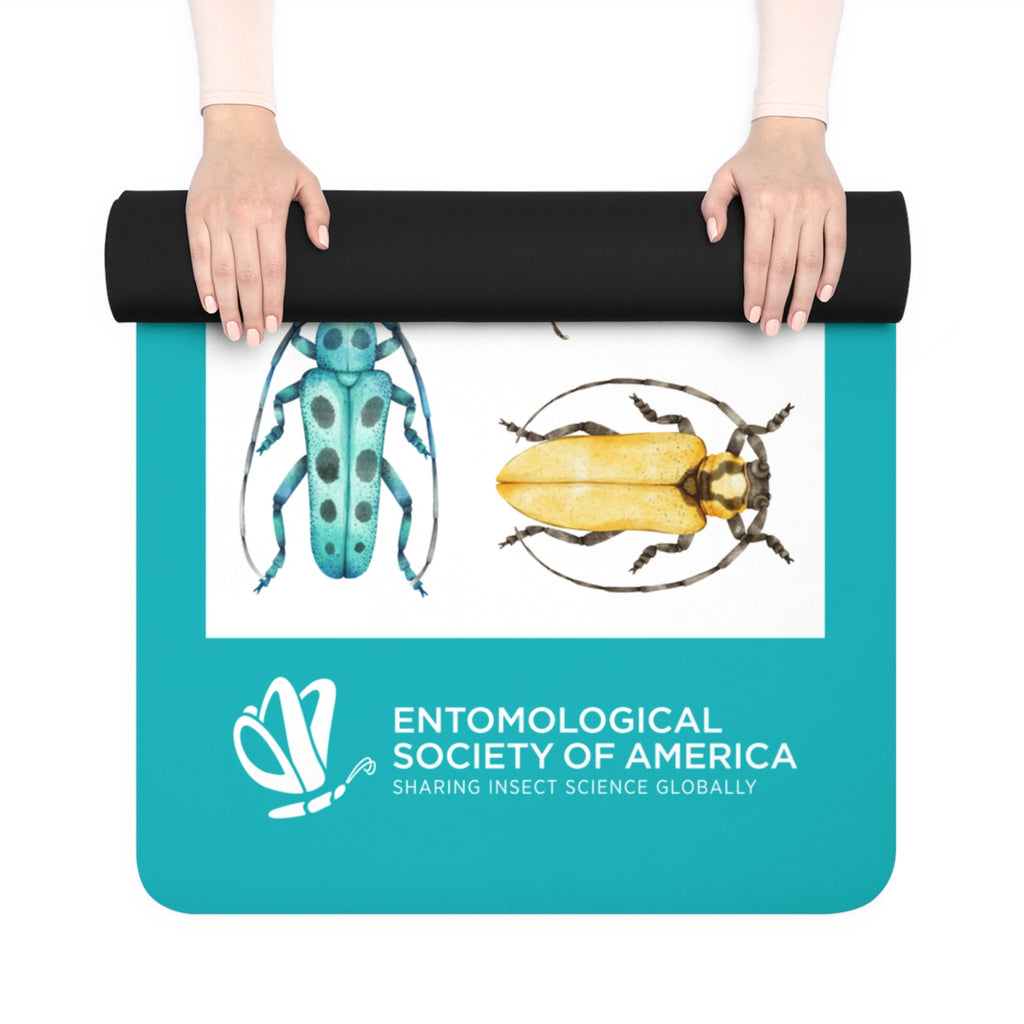 Entomology Insect Illustration Rubber Yoga Mat