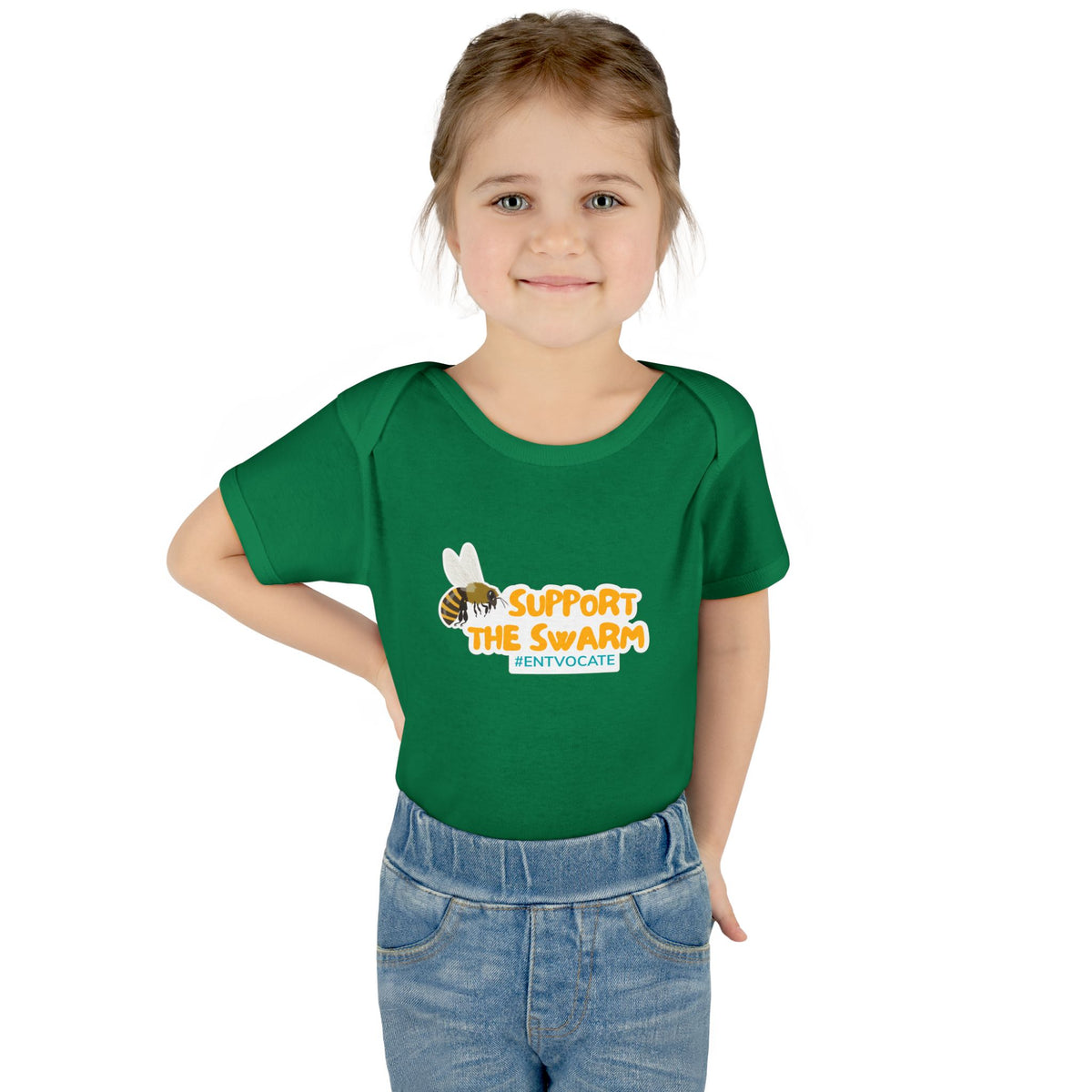 Support the Swarm Baby Onesie