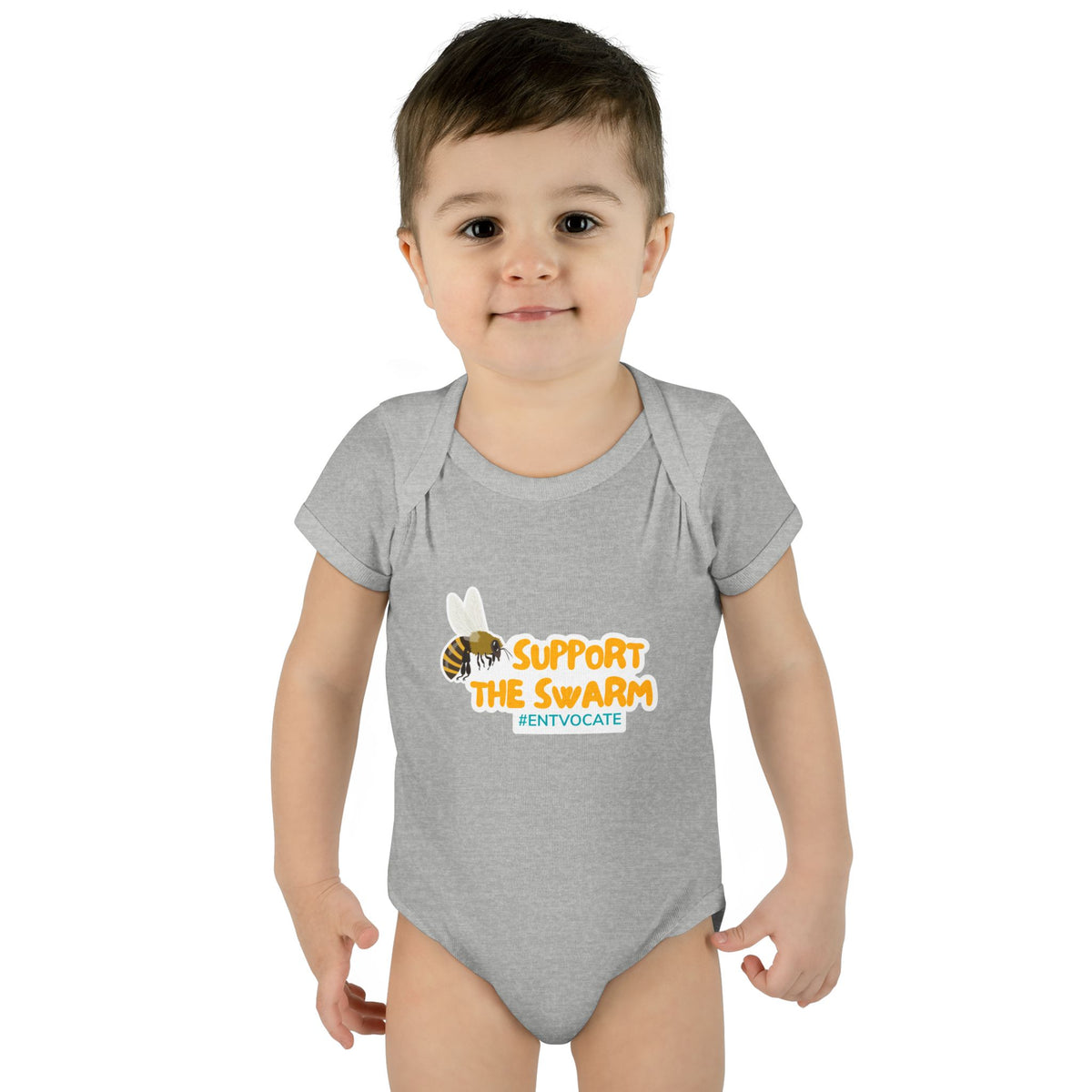 Support the Swarm Baby Onesie