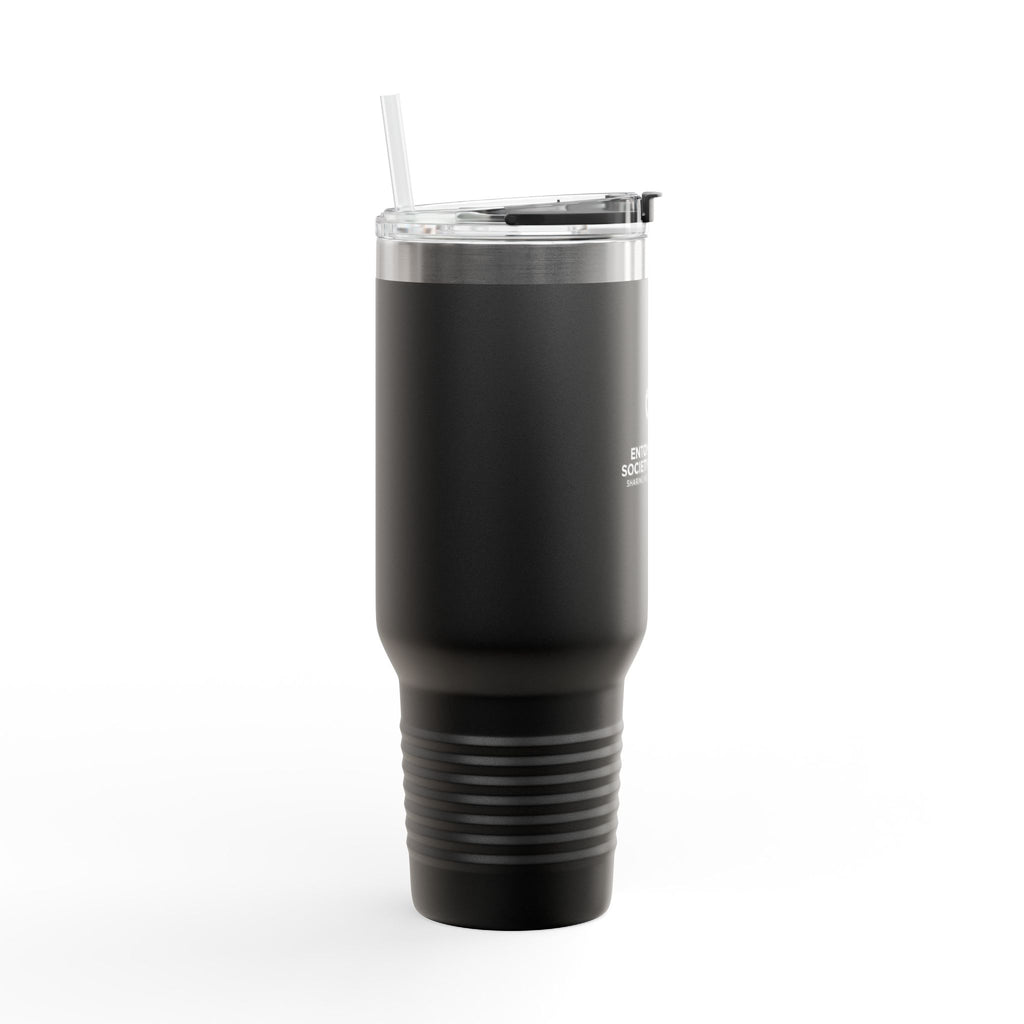 40oz Insulated Travel Mug with Lid & Straw — Entomological Society Logo